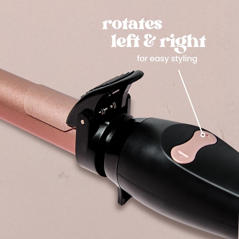 BEACHWAVER Co. B1 Rotating Curling Iron Midnight Rose Even Heat Distribution 1"