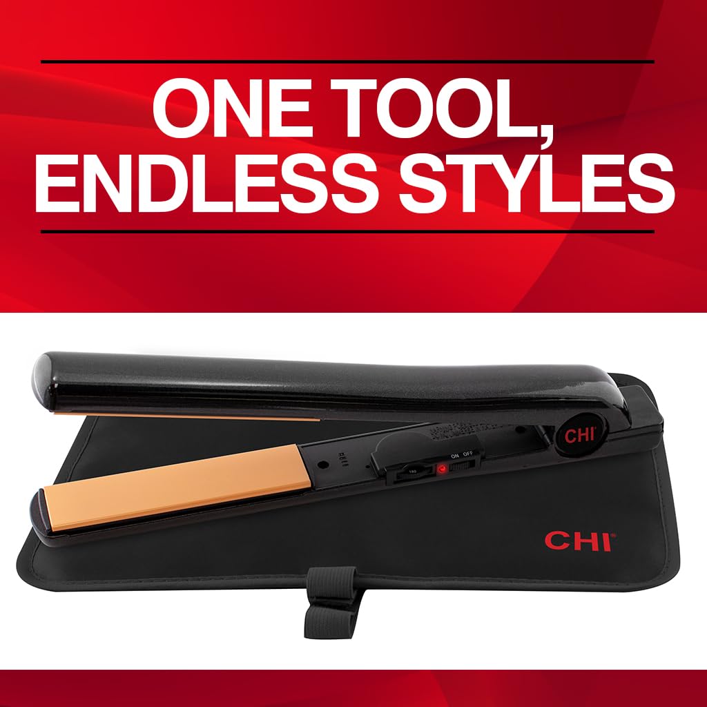 CHI Tourmaline Ceramic Flat Iron 1" – Black
