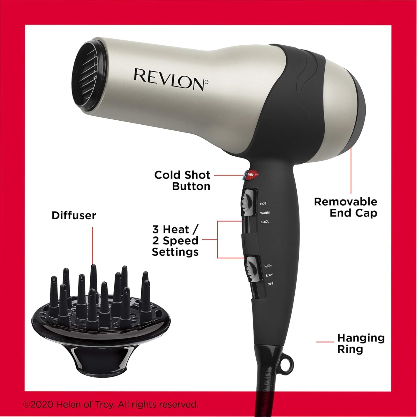 Revlon Perfect Heat Volumizing Turbo Hair Dryer - 1875 Watt
