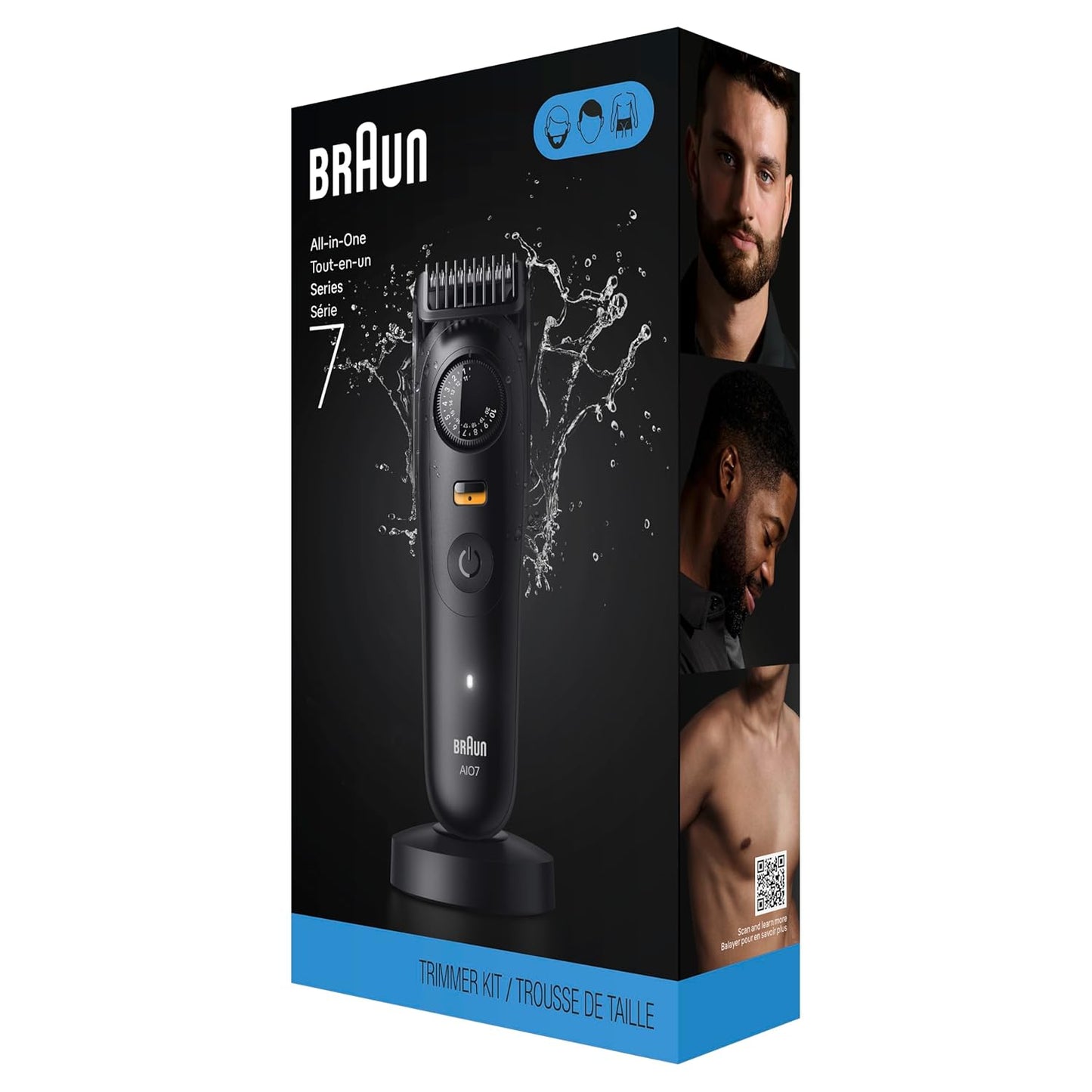 Braun Men's All-In-One Series 7 Trimmer Kit for Beard, Face, Hair and