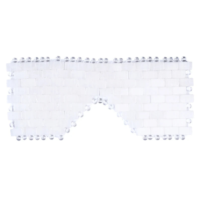 1Pcs 215x95mm Cool Compress Natural Rose Quartz Jade Eye Mask Massager Stone Sleep Mask Face Massager