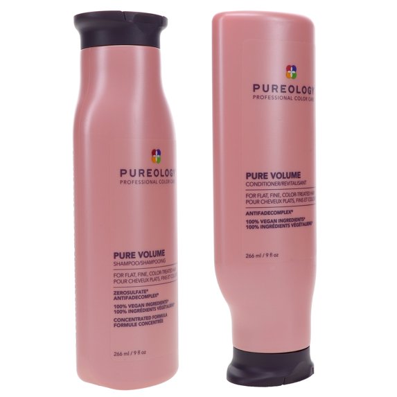 Pureology Pure Volume Shampoo/Conditioner For Flat,Fine,Color-Treated Hair 9oz