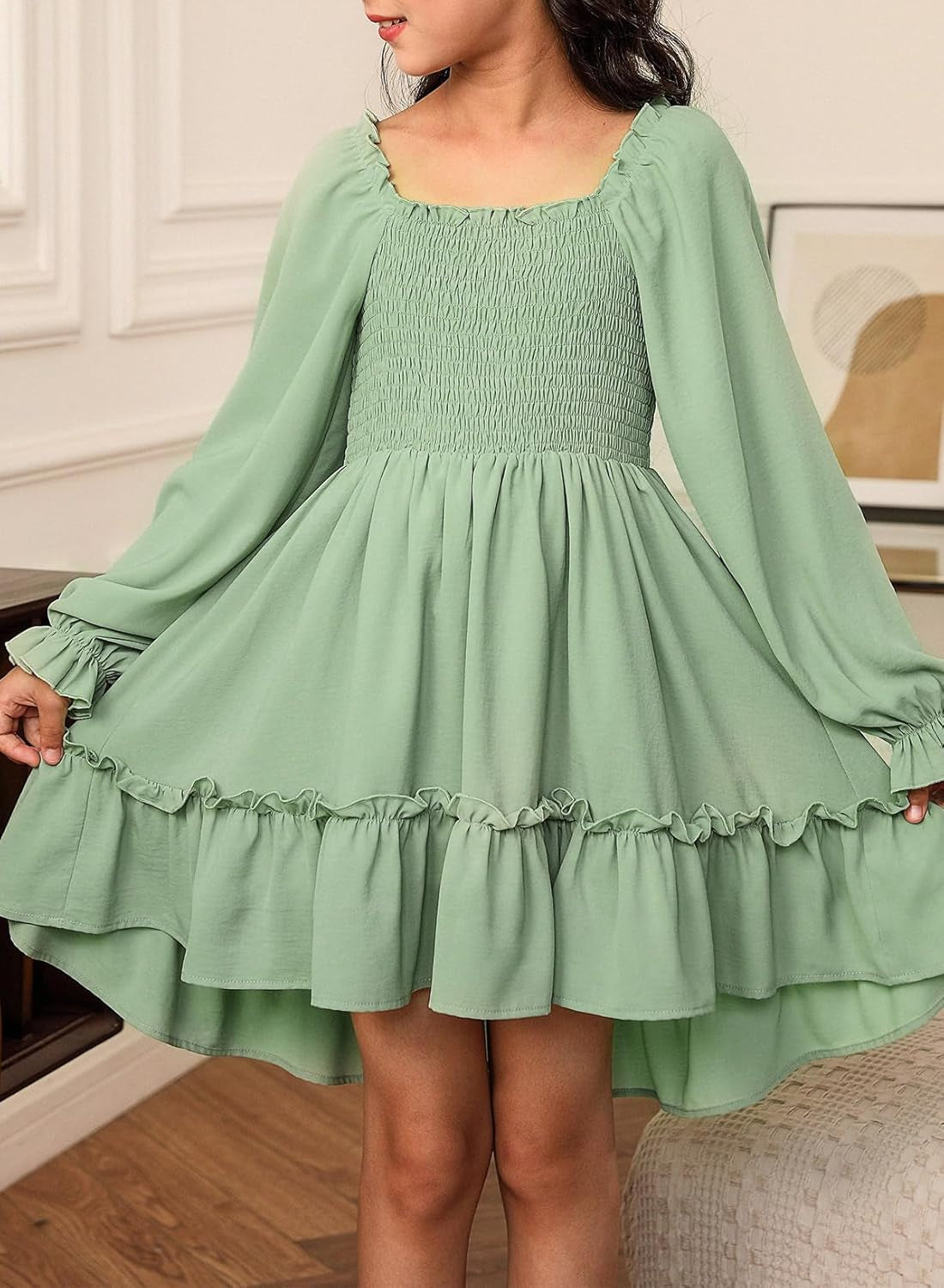 Blibean Tween Girls High Low Hem Dresses Size 4-15 Years