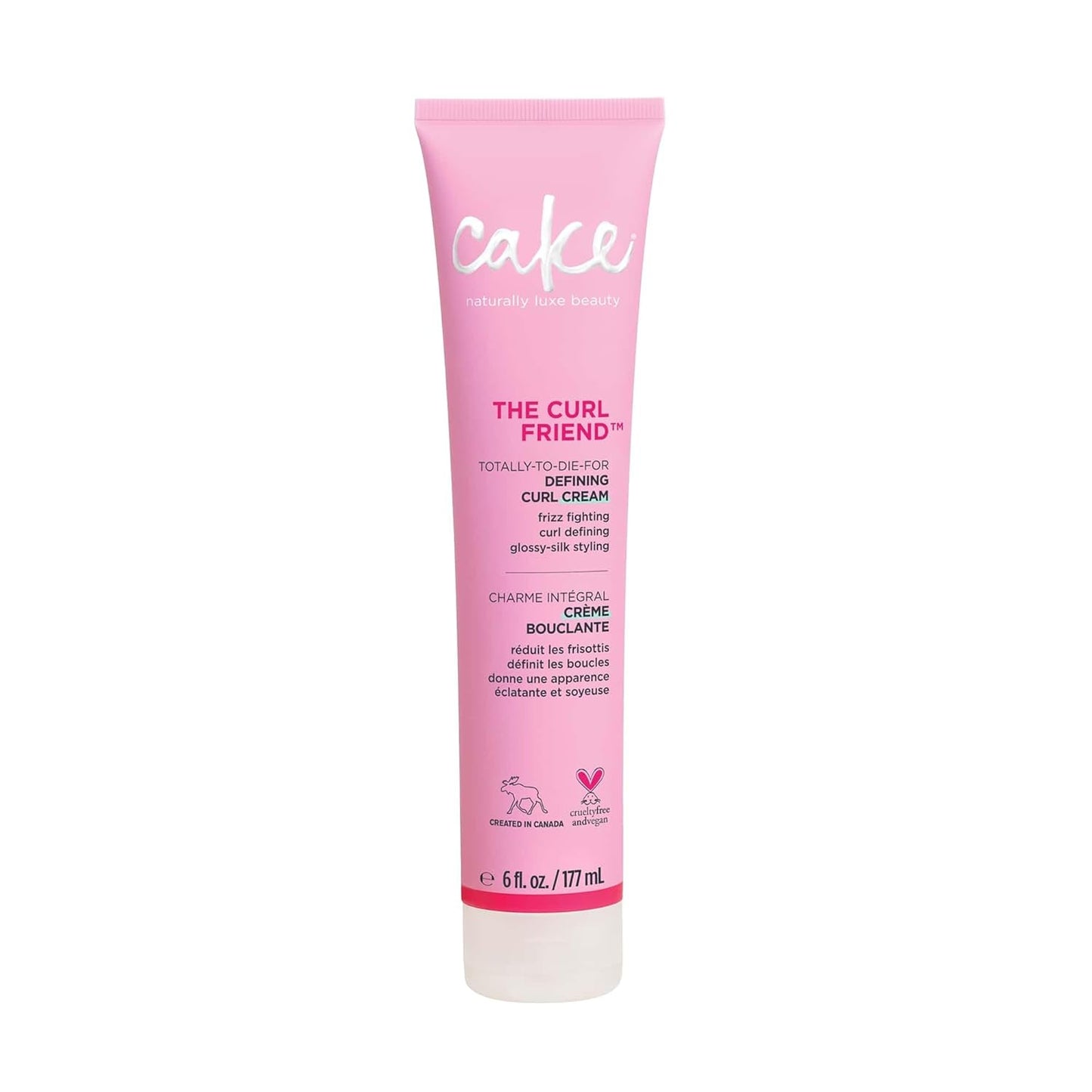 Cake Beauty Curl Defining Cream, The Curl Friend - Moisturizes and Defines Curls – For Frizz Control & Detangling - Avocado Oil, Soybean Oil & Shea Butter – For Curly Hair- 6 Fl Oz / 177 mL | Moisturizes