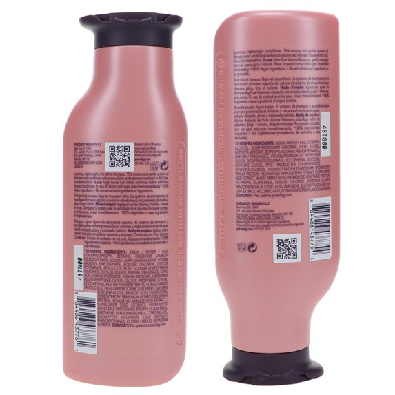 Pureology Pure Volume Shampoo/Conditioner For Flat,Fine,Color-Treated Hair 9oz
