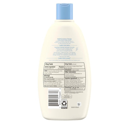 Aveeno Eczema Therapy Daily Moisturizing Body Cream for Sensitive Skin, Soothing Eczema Relief Cream, Colloidal Oatmeal & Ceramide for Dry & Itchy Skin, Steroid- & Fragrance-Free, 12 Oz