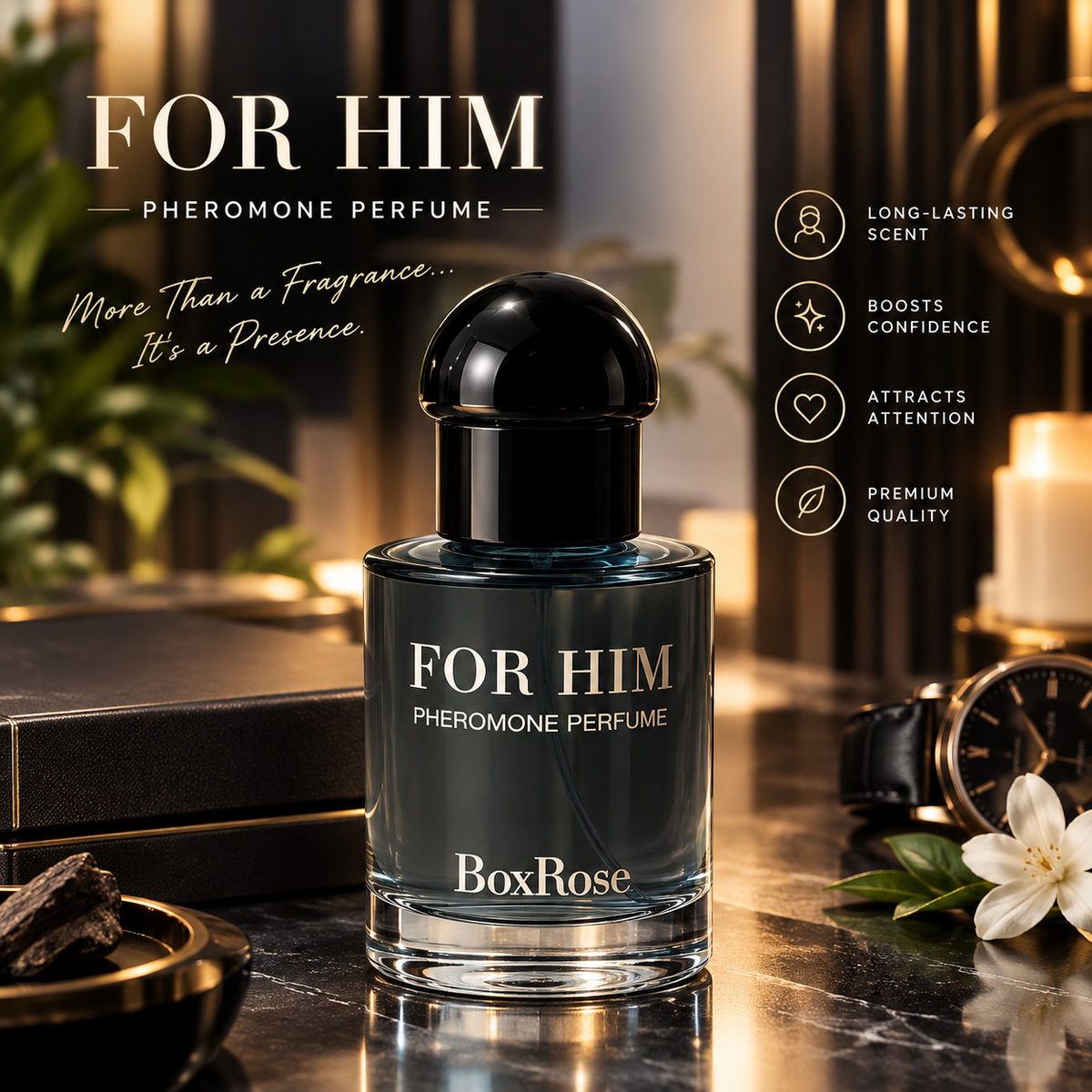 BoxRose For Him 30ml Pheromone Eau de Parfum Men's Cologne