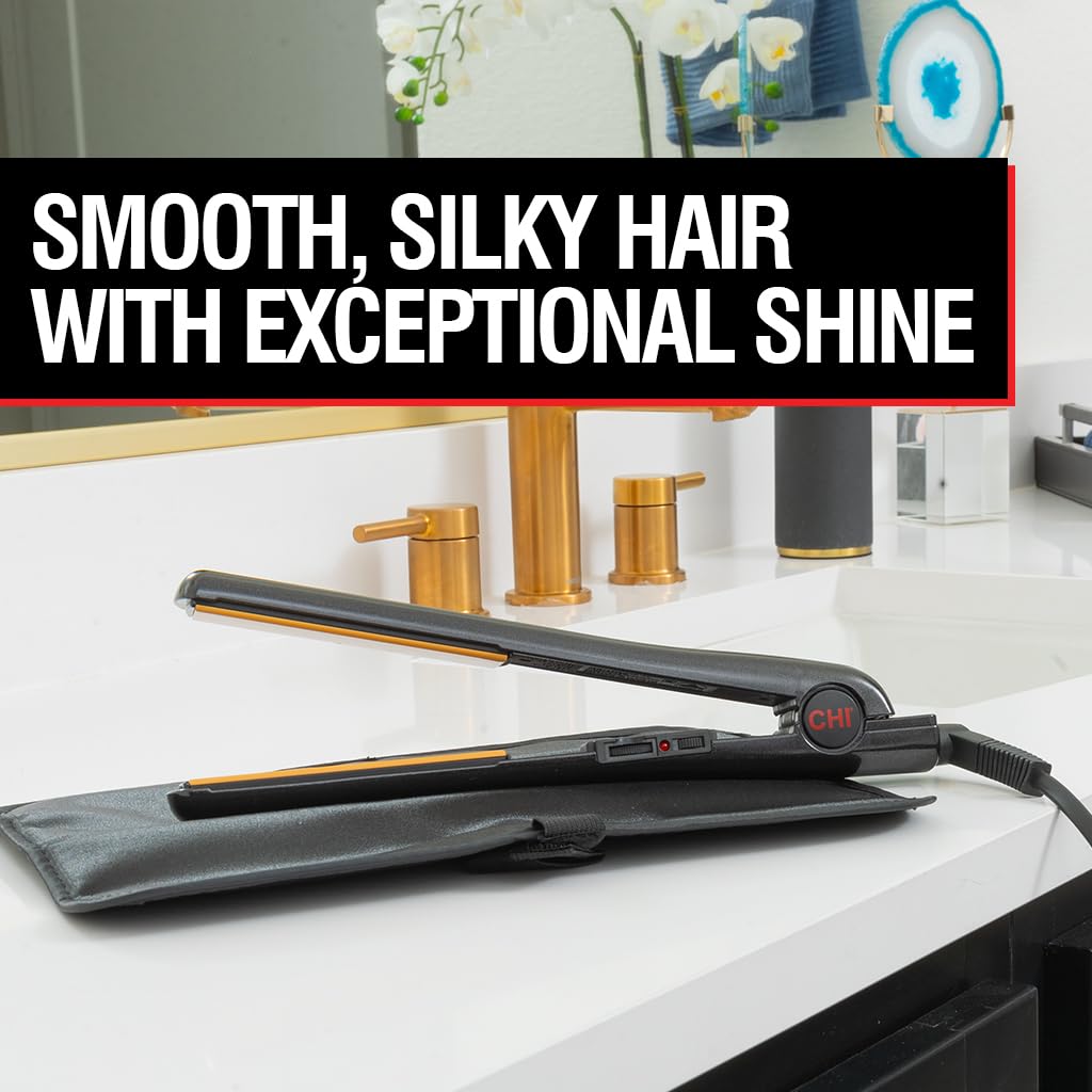 CHI Tourmaline Ceramic Flat Iron 1" – Black
