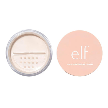 E.L.F. Halo Glow Soft Focus Setting Powder, Silky Setting Powder for Creating Soft Glow without Shine, Smooths Pores & Lines, Light