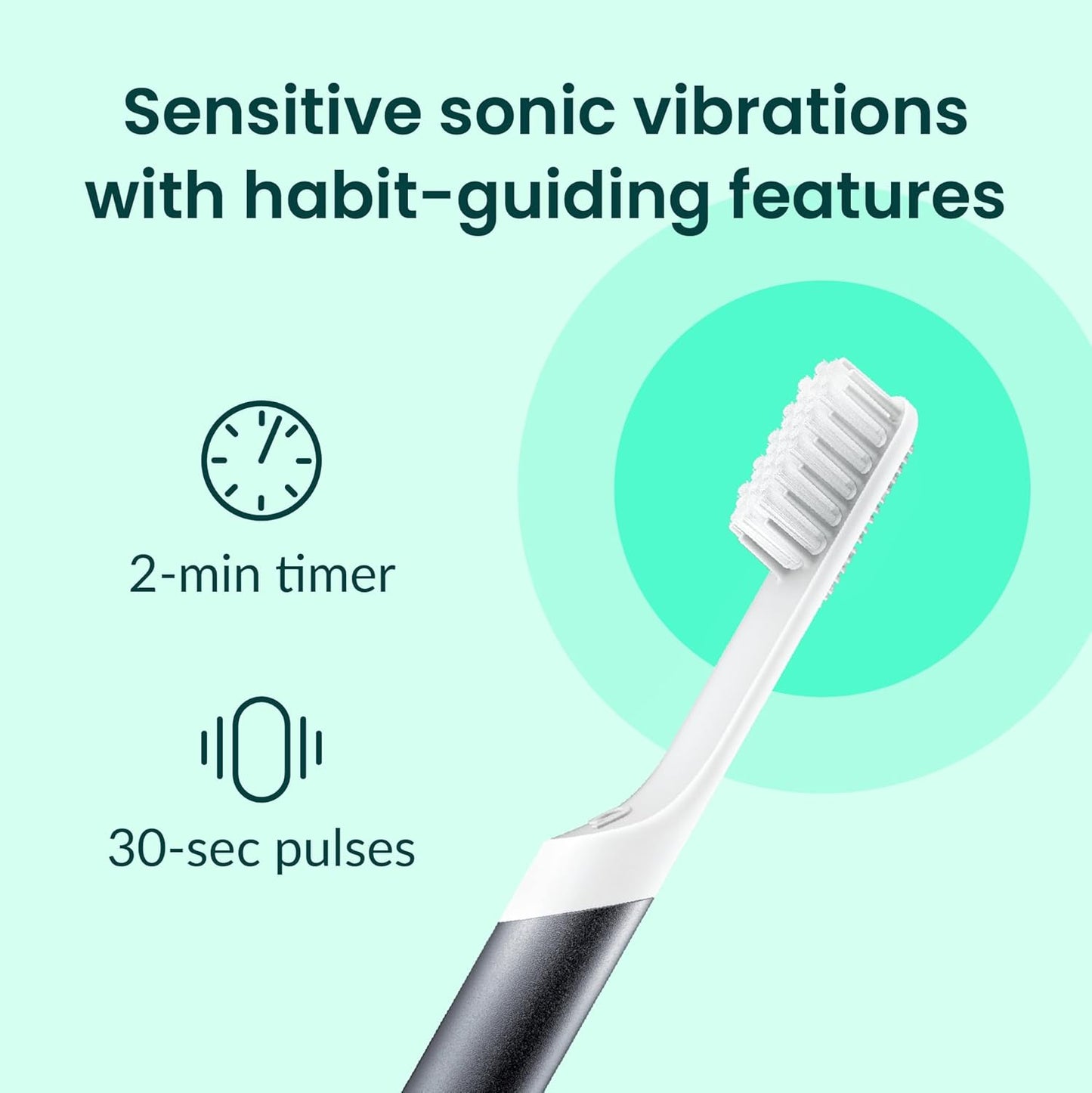 quip Sonic Electric Metal Toothbrush Travel Case/Mount Water-Resistant Slate