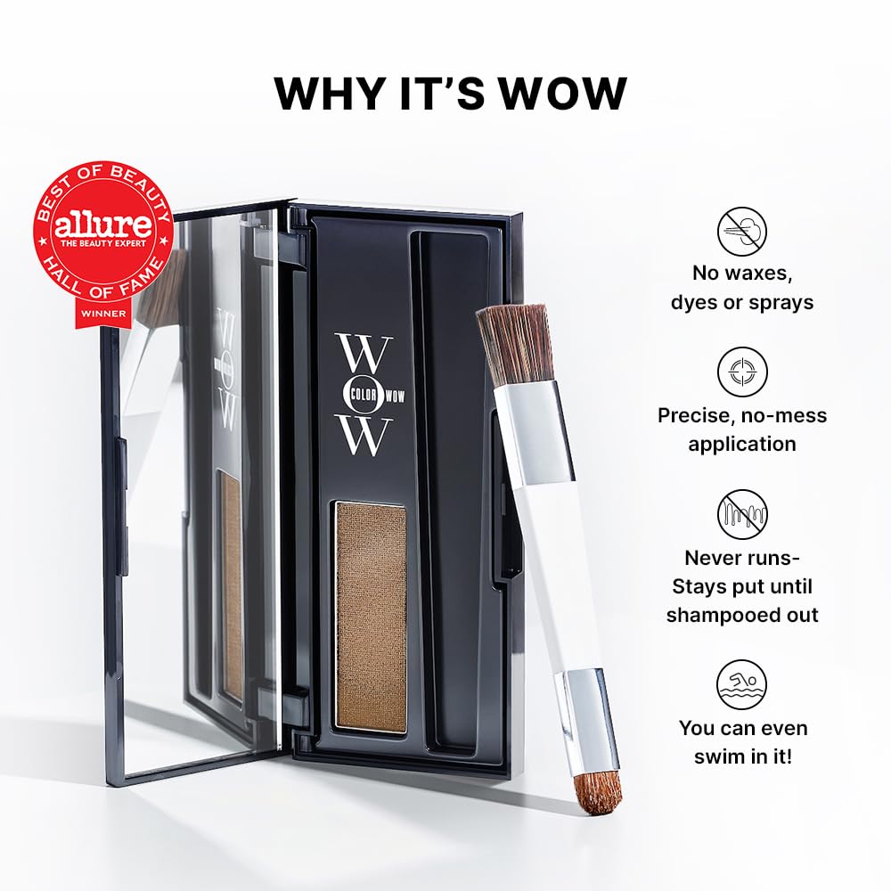 COLOR WOW Root Cover up – Instant Grey Coverage and Highlight Touch-Up | Water and Sweat Resistant | No Mess Award-Winning Formula