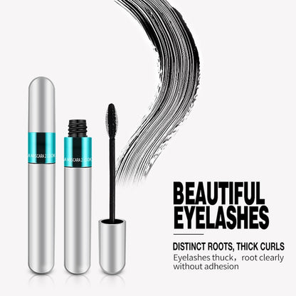 2 Pack 2 in 1 5X Longer Washable Mascara, 4D Silk Fiber Lash for VIBELY Mascara, No Clumping, Long-Lasting Black
