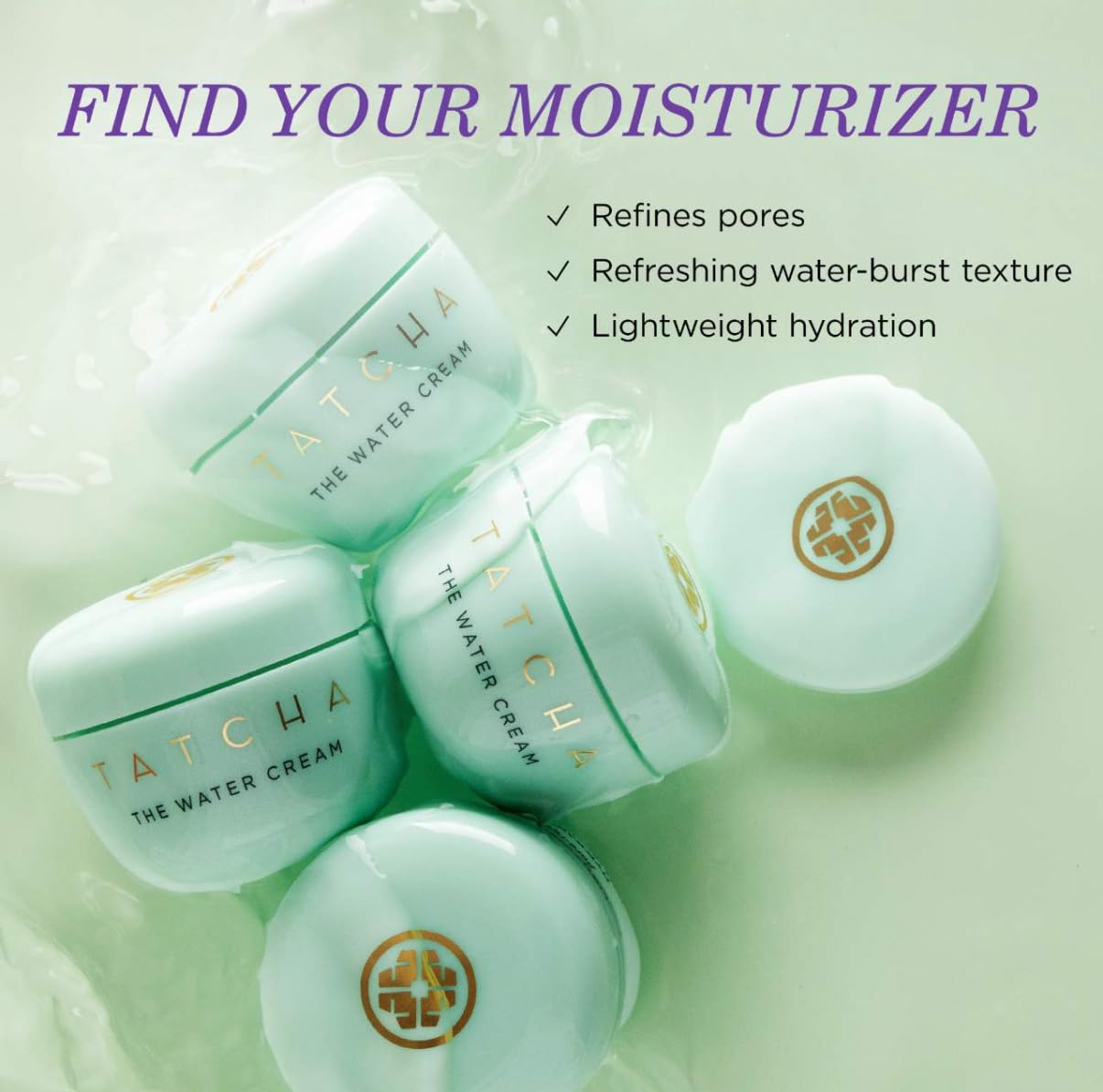 Tatcha The Water Cream Moisturizer 0.34 oz / 10mL Travel Size