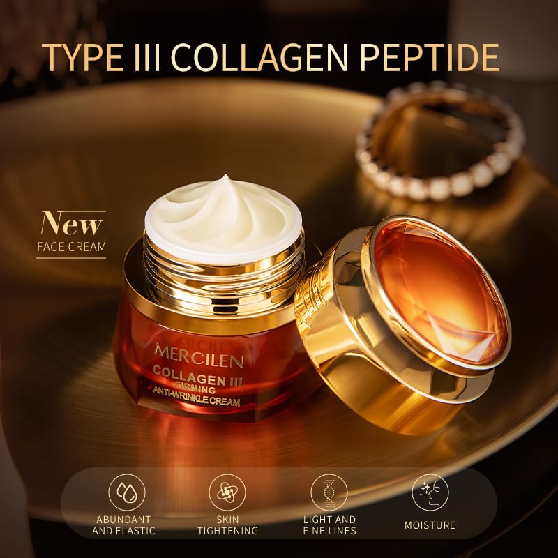 Collagen III Anti-Wrinkle Cream, Firming Moisturizer for Face, 1.7 fl oz
