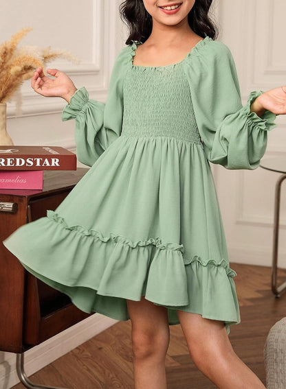 Blibean Tween Girls High Low Hem Dresses Size 4-15 Years