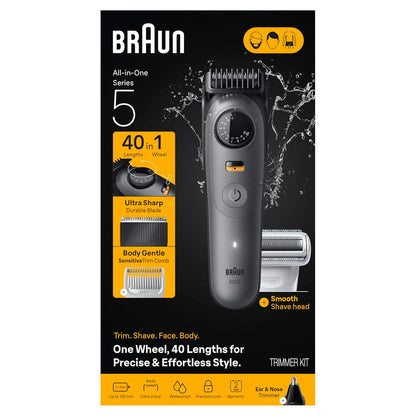 Braun All-In-One Series 5 Trimmer Kit for Beard, Face, Hair and Body