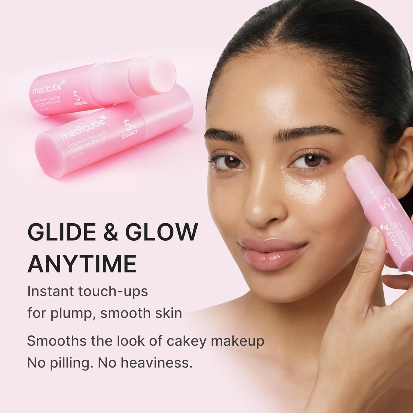 MEDICUBE PDRN Pink Collagen Volume Multi Balm Stick for Hydration, Firmness & Glow – 10g