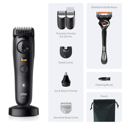 Braun Men's All-In-One Series 7 Trimmer Kit for Beard, Face, Hair and