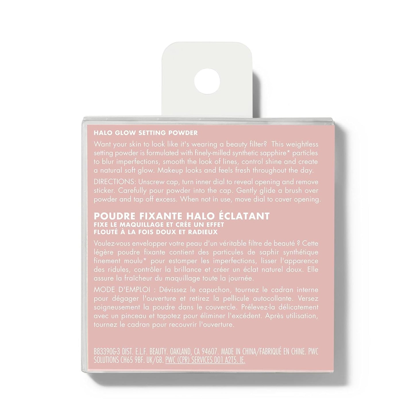 E.L.F. Halo Glow Soft Focus Setting Powder, Silky Setting Powder for Creating Soft Glow without Shine, Smooths Pores & Lines, Light