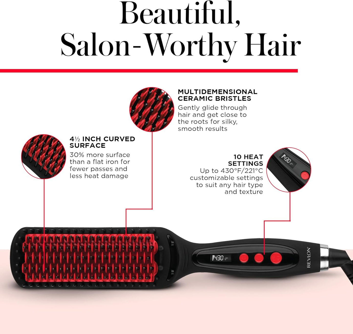 Revlon Smoothstay XL Heated Straightening Brush