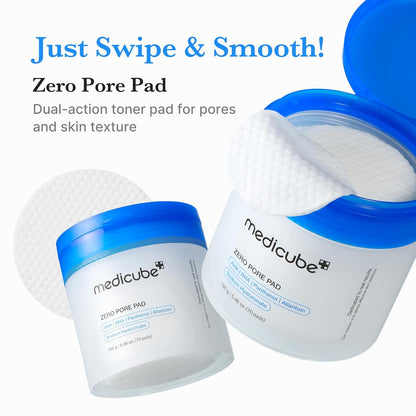MediCube Zero Pore Pad 2.0 | Dual-Textured Exfoliating Toner Pads,Pore Refining
