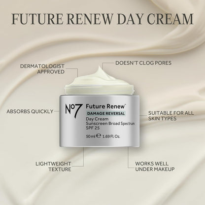 No7 Future Renew Damage Reversal Day Cream SPF 25 1.69 oz