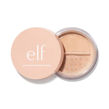 E.L.F. Halo Glow Soft Focus Setting Powder, Silky Setting Powder for Creating Soft Glow without Shine, Smooths Pores & Lines, Light