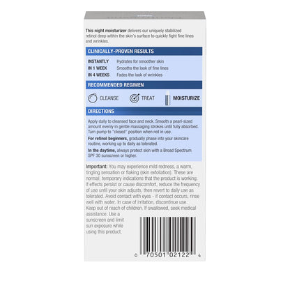 Neutrogena Rapid Wrinkle Repair Retinol Night Moisturizer 1FL OZ (29mL)