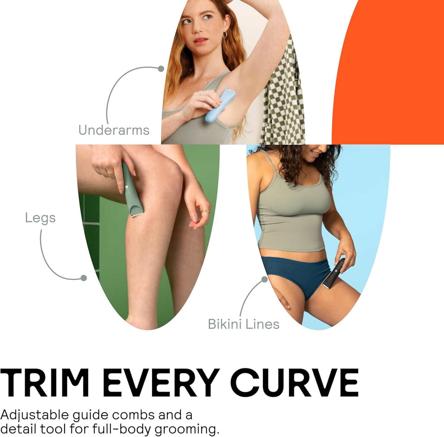 Meridian Slimmer Trimmer, Precision Pubic & Body Hair Trimmer for Women and
