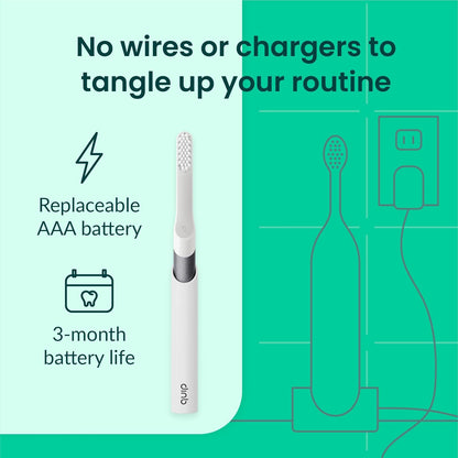 quip Sonic Electric Metal Toothbrush Travel Case/Mount Water-Resistant Slate