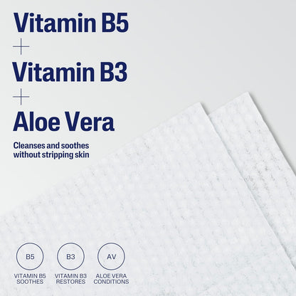 Cetaphil Face and Body Wipes, Gentle Skin Cleansing Cloths, 50 Count, Twin Pack, for Dry, Sensitive Skin, Flip Top Closure, Great for the Gym, Travel, in the Car, Hypoallergenic, Fragrance Free