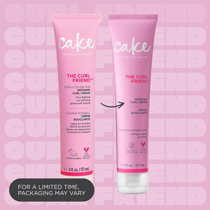 Cake Beauty Curl Defining Cream, The Curl Friend - Moisturizes and Defines Curls – For Frizz Control & Detangling - Avocado Oil, Soybean Oil & Shea Butter – For Curly Hair- 6 Fl Oz / 177 mL | Moisturizes