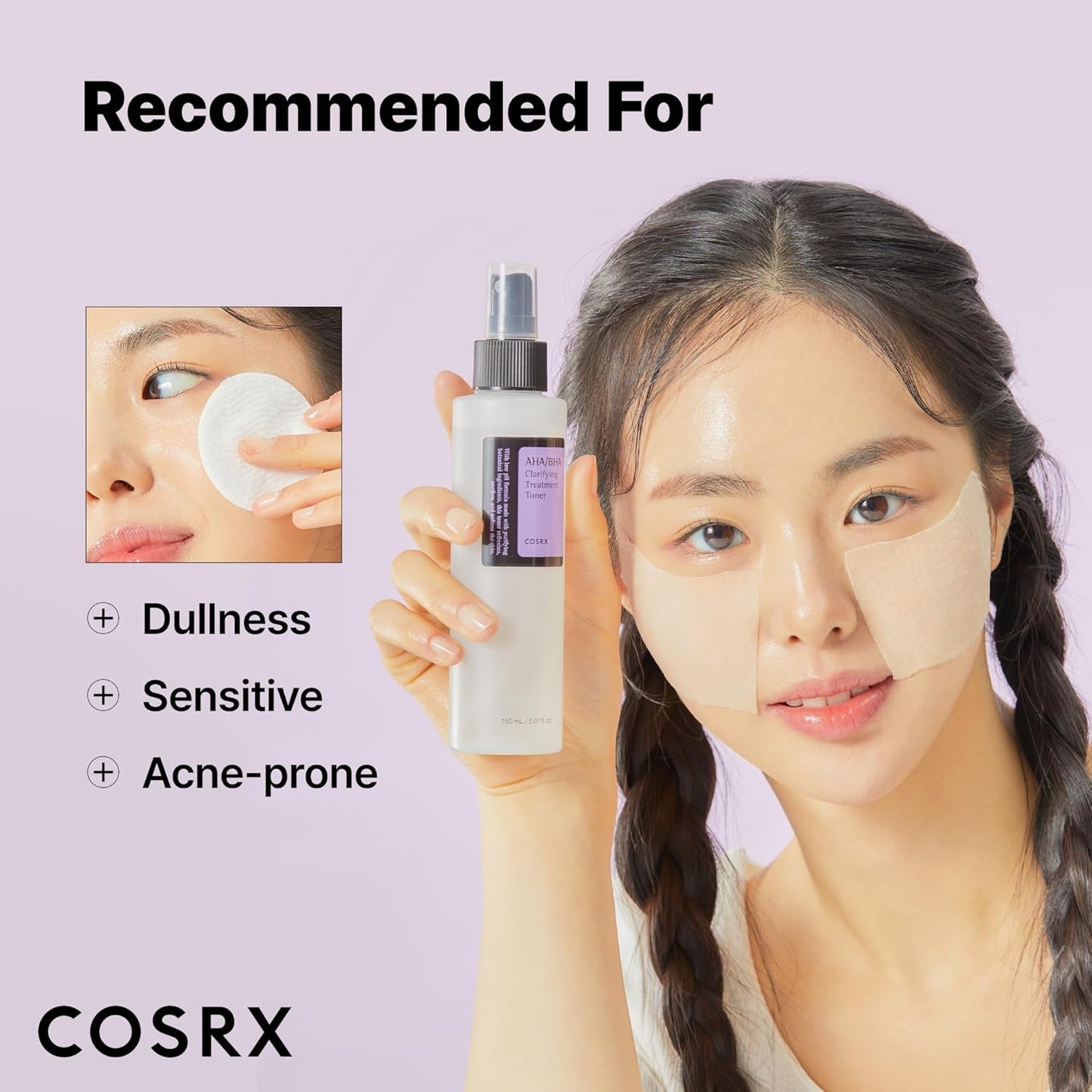COSRX AHA/BHA Treatment Toner 5.07 fl.oz/ 150ml, Facial Exfoliating Spray for Wh