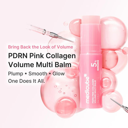 MEDICUBE PDRN Pink Collagen Volume Multi Balm Stick for Hydration, Firmness & Glow – 10g