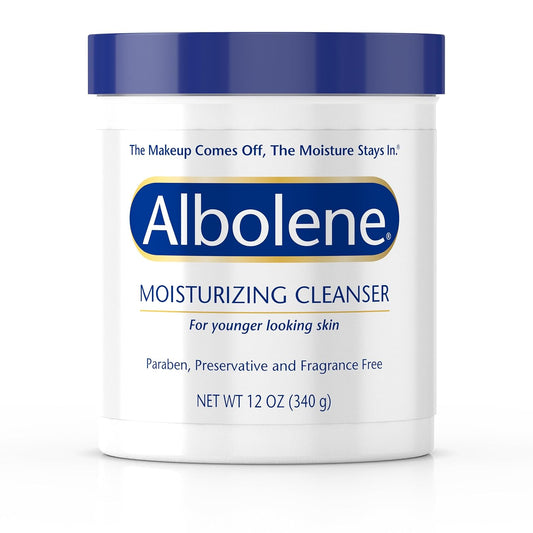 Albolene Face Moisturizer & Makeup Remover – Fragrance-Free Cleansing Balm with Beta-Carotene – Hydrating Facial Cleanser for Soft, Supple Skin, Gently Removes Makeup & Dirt, (12 Oz)