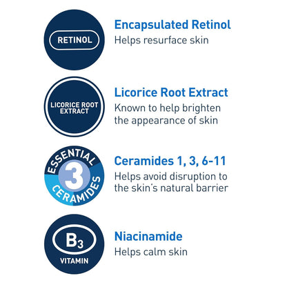 CeraVe Resurfacing Retinol Serum For Post Acne Marks 1 oz / 30 ml