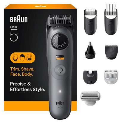 Braun All-In-One Series 5 Trimmer Kit for Beard, Face, Hair and Body