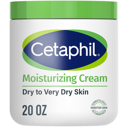 Cetaphil Face & Body Moisturizer, Hydrating Moisturizing Cream for Dry to Very Dry, Sensitive Skin, NEW 20 Oz, Fragrance Free, Non-Comedogenic, Non-Greasy (Packaging May Vary)