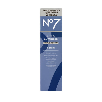 No7 Lift & Luminate Face & Neck Serum 30 mL New Sealed