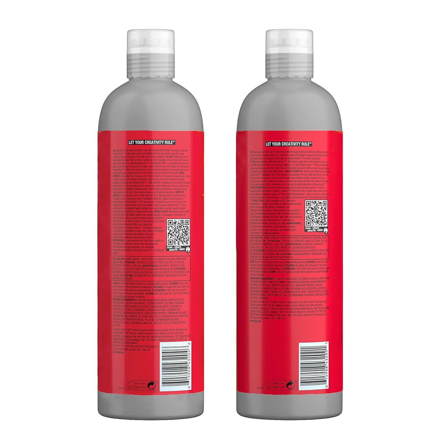 TIGI Bed Head Resurrection Shampoo/Conditioner 25.36oz Set