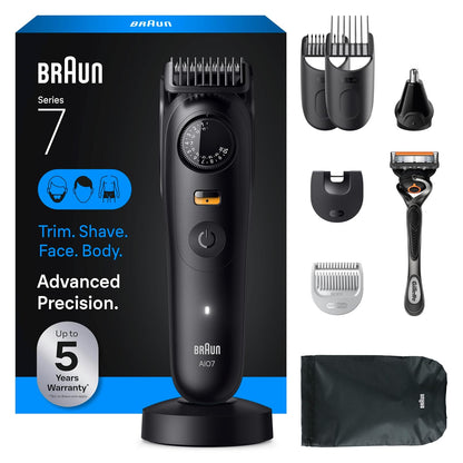 Braun Men's All-In-One Series 7 Trimmer Kit for Beard, Face, Hair and