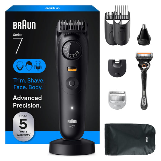 Braun Men's All-In-One Series 7 Trimmer Kit for Beard, Face, Hair and