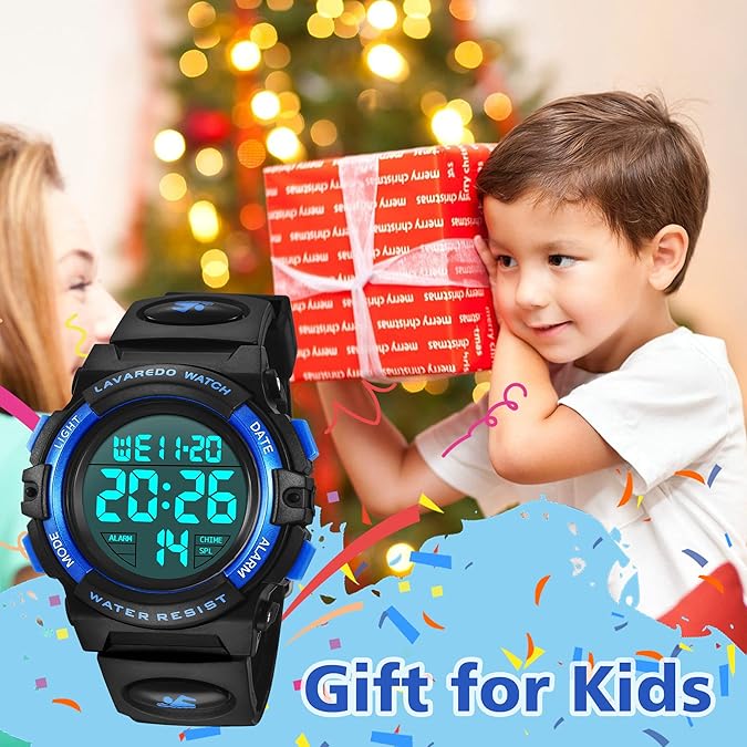 Kids Digital Sport Watch – Waterproof LED Chronograph Watch for Boys (3–15 Years)