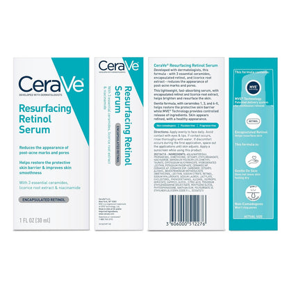 CeraVe Resurfacing Retinol Serum For Post Acne Marks 1 oz / 30 ml