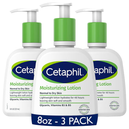 Cetaphil Face & Body Moisturizer, Hydrating Moisturizing Lotion for All Skin Types, Suitable for Sensitive Skin, NEW 20 Oz, Fragrance Free, Hypoallergenic, Non-Comedogenic