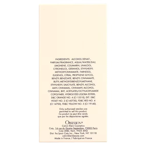 Calvin Klein Obsession Eau de Parfum – Women’s Perfume