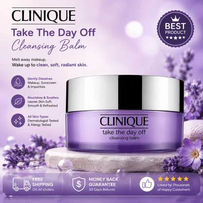 Clinique Take The Day Off Cleansing Balm 3.8 oz/125 ml Full Size Facial Makeup Remover