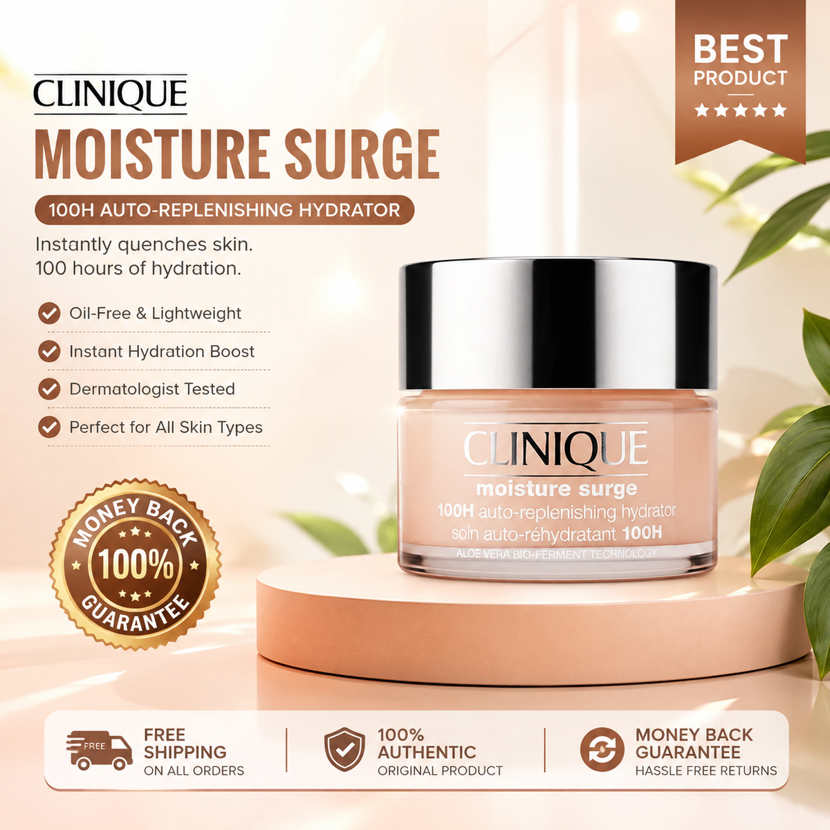 Clinique Moisture Surge 100H 50ml Hydrating Moisturizer Skincare