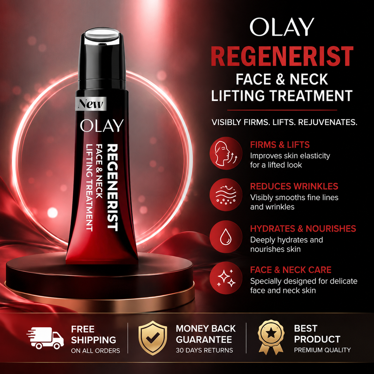 Olay Regenerist Face & Neck Lifting Treatment moisturizing anti-aging formula