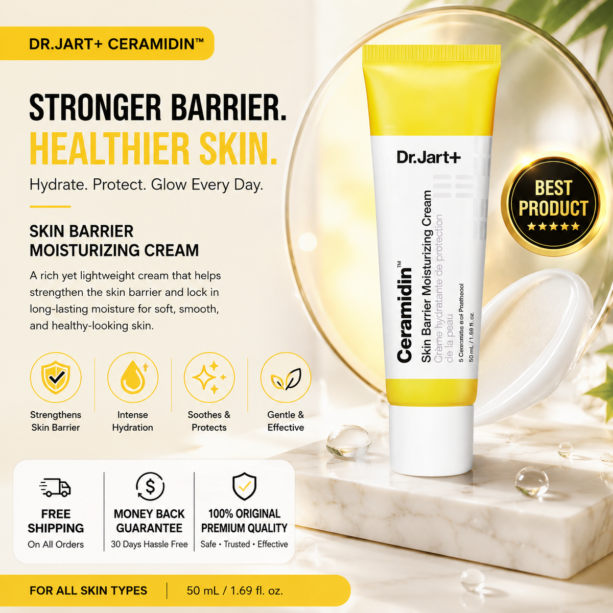 Dr.Jart+ Ceramidin Skin Barrier Repair Moisturizing Cream